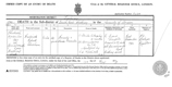 Frederick Robert Abraham's death certificate