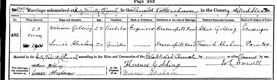Louisa Abraham's marriage record