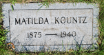 Matilda Shaffer Kountz's Headstone