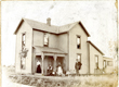 John Christian, wife Mary, Daughter Annabelle and two of her children, and two unidentified Kountz children at the boarding house in Fall Creek.